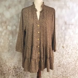 Entro The Patty Top leppard print XL blouse